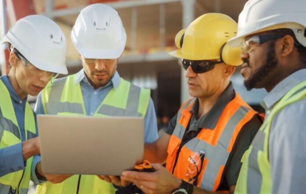 workers wearing hardhats